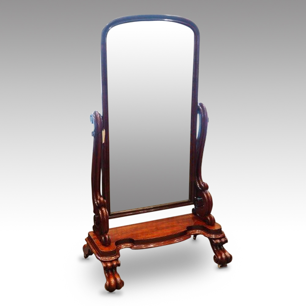 Victorian-mahogany-cheval-mirror.jpg Victorian mahogany cheval mirror NOW SOLD - Image 1