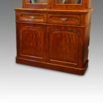Victorian mahogany cabinet bookcase - Image 9