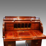Victorian mahogany cylinder desk Now Sold - Image 4