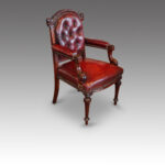 Victorian mahogany desk chair - Image 2