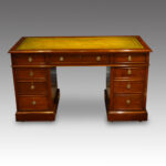 Victorian mahogany double pedestal desk