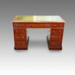 Victorian mahogany pedestal desk 123cms