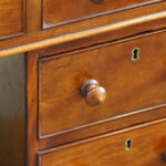 Victorian mahogany pedestal desk 123cms - Image 7