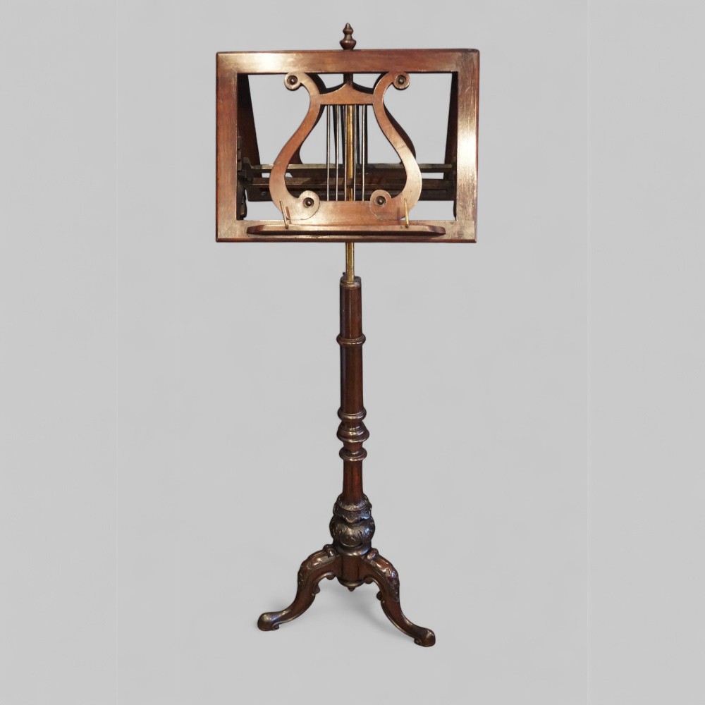 Victorian-mahogany-duet-music-stand.jpg Victorian mahogany duet music stand - Image 1