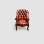 Victorian mahogany library reading chair - Image 2