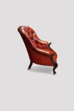 Victorian mahogany library reading chair - Image 3