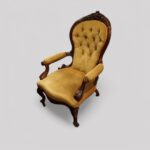 Victorian mahogany open arm chair - Image 6