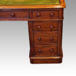 Victorian mahogany pedestal desk - Image 7