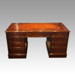 Victorian mahogany pedestal desk 150cms - Image 8