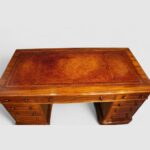Victorian mahogany pedestal desk 153cms - Image 7