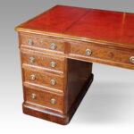 Victorian mahogany pedestal desk - Image 8