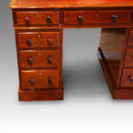 Victorian mahogany pedestal desk 109cms wide - Image 11