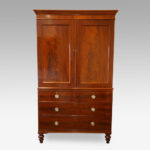 Early Victorian mahogany press wardrobe