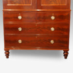 Early Victorian mahogany press wardrobe - Image 13