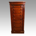Antique mahogany Wellington chest