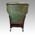 Victorian mahogany reclining library chair - Image 5