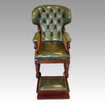 Victorian mahogany reclining library chair - Image 3