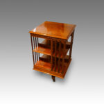 Victorian mahogany revolving bookcase - Image 5