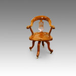 Victorian mahogany revolving desk chair