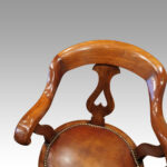Victorian mahogany revolving desk chair - Image 5