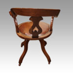 Victorian mahogany revolving desk chair - Image 4