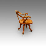 Victorian mahogany revolving desk chair - Image 4