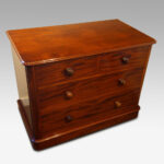 Victorian mahogany round cornered chest
