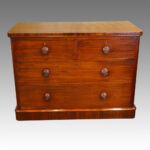 Victorian mahogany round cornered chest