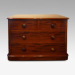 Victorian mahogany round cornered chest - Image 6