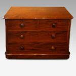 Victorian mahogany round cornered chest - Image 5