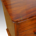 Victorian mahogany round cornered chest - Image 2