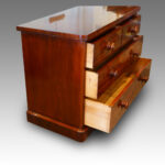 Victorian mahogany round cornered chest - Image 3