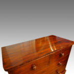 Victorian mahogany round cornered chest - Image 4