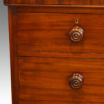 Victorian mahogany round cornered chest - Image 6