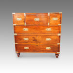 Victorian mahogany secretaire military chest