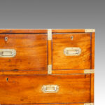 Victorian mahogany secretaire military chest - Image 2