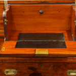 Victorian mahogany secretaire military chest - Image 7