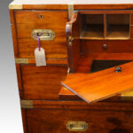 Victorian mahogany secretaire military chest - Image 6