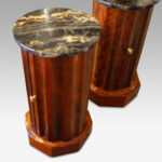 Victorian mahogany circular bedside cabinets - Image 5