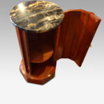 Victorian mahogany circular bedside cabinets - Image 8