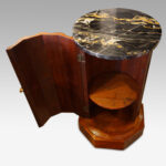 Victorian mahogany circular bedside cabinets - Image 7