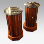 Victorian mahogany circular bedside cabinets - Image 3