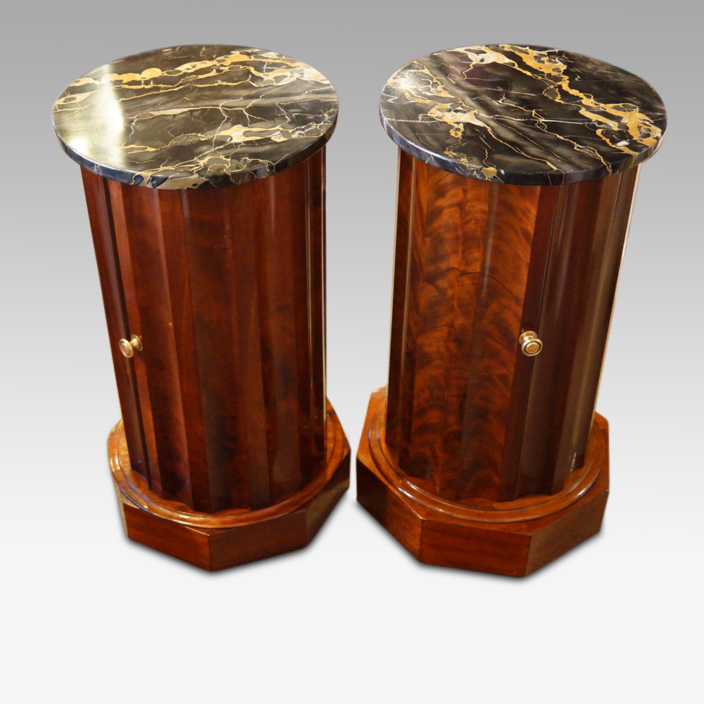 Victorian-matched-pair-of-circular-bedside-cabinets.jpg Victorian mahogany circular bedside cabinets - Image 1