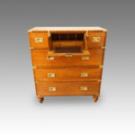 Victorian oak brass bound military chest - Image 2