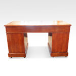 Victorian oak double pedestal desk - Image 7