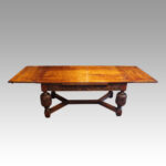 Victorian oak draw leaf dining table