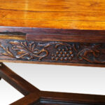 Victorian oak draw leaf dining table - Image 7