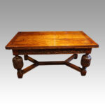 Victorian oak draw leaf dining table - Image 2
