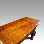 Victorian oak draw leaf dining table - Image 3