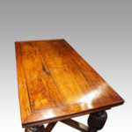 Victorian oak draw leaf dining table - Image 4